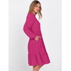 image:imageANRABESS Womens Long Sleeve Midi Dresses  V Neck Swing Tiered Dress Beach Vacation Work Business Casual 2026 Fall Summer Flowy OutfitHot Pink