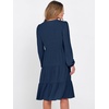 image:imageANRABESS Womens Long Sleeve Midi Dresses  V Neck Swing Tiered Dress Beach Vacation Work Business Casual 2026 Fall Summer Flowy OutfitNavy Blue