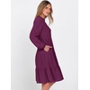 image:imageANRABESS Womens Long Sleeve Midi Dresses  V Neck Swing Tiered Dress Beach Vacation Work Business Casual 2026 Fall Summer Flowy OutfitPurple Red