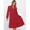 image:imageANRABESS Womens Long Sleeve Midi Dresses  V Neck Swing Tiered Dress Beach Vacation Work Business Casual 2026 Fall Summer Flowy OutfitRed