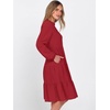 image:imageANRABESS Womens Long Sleeve Midi Dresses  V Neck Swing Tiered Dress Beach Vacation Work Business Casual 2026 Fall Summer Flowy OutfitRed