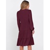 image:imageANRABESS Womens Long Sleeve Midi Dresses  V Neck Swing Tiered Dress Beach Vacation Work Business Casual 2026 Fall Summer Flowy OutfitWine Red