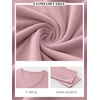 image:imageANRABESS Womens Long Sleeve Shirts Double Lined Tops  V Neck Basic Tee Soft Stretch Fleece Slim Fitted Fall Winter Warm Layer Clothing Going Out Casual Work Everyday WearPink