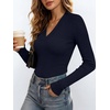 image:imageANRABESS Womens Long Sleeve V Neck Ribbed Knit Fitted Tops  Comfy Basic Tee Shirts Slim Fit Stretchy Soft Breathable Fabric Fall Winter Layer Casual Work Travel Vacation Daily WearNavy Blue