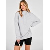 image:imageANRABESS Hoodies for Women Henley Collar Oversized Sweatshirt  Long Sleeve Soft Fleece Pullover Tops Loose Fit Snap ButtonCasual Daily for School Office Fall amp Spring ClothingLight Grey