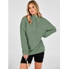 image:imageANRABESS Hoodies for Women Henley Collar Oversized Sweatshirt  Long Sleeve Soft Fleece Pullover Tops Loose Fit Snap ButtonCasual Daily for School Office Fall amp Spring ClothingGreen