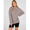 image:imageANRABESS Hoodies for Women Henley Collar Oversized Sweatshirt  Long Sleeve Soft Fleece Pullover Tops Loose Fit Snap ButtonCasual Daily for School Office Fall amp Spring ClothingMocha