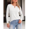 image:imageANRABESS Long Sleeve Shirts for Women Metal Keyhole Neck Tops  Solid amp Floral Print Basic TeeSoft Regular Fit Blouses for Office Business WorkCasual Daily Wear Spring amp FallWhite
