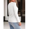 image:imageANRABESS Long Sleeve Shirts for Women Metal Keyhole Neck Tops  Solid amp Floral Print Basic TeeSoft Regular Fit Blouses for Office Business WorkCasual Daily Wear Spring amp FallWhite