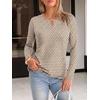image:imageANRABESS Long Sleeve Shirts for Women Metal Keyhole Neck Tops  Solid amp Floral Print Basic TeeSoft Regular Fit Blouses for Office Business WorkCasual Daily Wear Spring amp FallFloral Brown