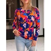 image:imageANRABESS Long Sleeve Shirts for Women Metal Keyhole Neck Tops  Solid amp Floral Print Basic TeeSoft Regular Fit Blouses for Office Business WorkCasual Daily Wear Spring amp FallFloral Color