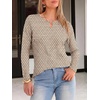 image:imageANRABESS Long Sleeve Shirts for Women Metal Keyhole Neck Tops  Solid amp Floral Print Basic TeeSoft Regular Fit Blouses for Office Business WorkCasual Daily Wear Spring amp FallFloral Brown