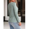 image:imageANRABESS Long Sleeve Shirts for Women Metal Keyhole Neck Tops  Solid amp Floral Print Basic TeeSoft Regular Fit Blouses for Office Business WorkCasual Daily Wear Spring amp FallFloral Green