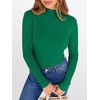 image:imageANRABESS Long Sleeve Shirts for Women Mock Neck Tops  Lettuce Trim Ribbed Knit TShirts Dressy Blouse Slim Fit Summer Tee Business Causal Outfits Fall Layer ClothingGreen