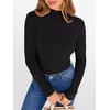 image:imageANRABESS Long Sleeve Shirts for Women Mock Neck Tops  Lettuce Trim Ribbed Knit TShirts Dressy Blouse Slim Fit Summer Tee Business Causal Outfits Fall Layer ClothingBlack