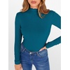 image:imageANRABESS Long Sleeve Shirts for Women Mock Neck Tops  Lettuce Trim Ribbed Knit TShirts Dressy Blouse Slim Fit Summer Tee Business Causal Outfits Fall Layer ClothingLake Blue
