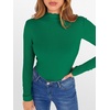 image:imageANRABESS Long Sleeve Shirts for Women Mock Neck Tops  Lettuce Trim Ribbed Knit TShirts Dressy Blouse Slim Fit Summer Tee Business Causal Outfits Fall Layer ClothingGreen