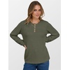 image:imageANRABESS Ribbed Long Sleeve Henley Shirts for Women  Soft lightweight Sweaters Loose Fit Office Work Casual Daily Wear Tunic 2026 Fall Winter Transition OutfitsDeep Green