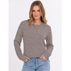 image:imageANRABESS Ribbed Long Sleeve Henley Shirts for Women  Soft lightweight Sweaters Loose Fit Office Work Casual Daily Wear Tunic 2026 Fall Winter Transition OutfitsCool Ash Brown