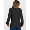 image:imageANRABESS Ribbed Long Sleeve Henley Shirts for Women  Soft lightweight Sweaters Loose Fit Office Work Casual Daily Wear Tunic 2026 Fall Winter Transition OutfitsBlack