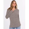image:imageANRABESS Ribbed Long Sleeve Henley Shirts for Women  Soft lightweight Sweaters Loose Fit Office Work Casual Daily Wear Tunic 2026 Fall Winter Transition OutfitsCool Ash Brown
