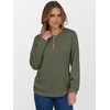 image:imageANRABESS Ribbed Long Sleeve Henley Shirts for Women  Soft lightweight Sweaters Loose Fit Office Work Casual Daily Wear Tunic 2026 Fall Winter Transition OutfitsDeep Green