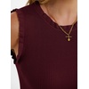 image:imageANRABESS Ribbed Tank Tops for Women Ruffle Style  Crew Neck Sleeveless Sweater Vest Business Casual Cute Shirts Comfort Breathable SkinFriendly OutfitsDeep Red