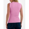 image:imageANRABESS Ribbed Tank Tops for Women Ruffle Style  Crew Neck Sleeveless Sweater Vest Business Casual Cute Shirts Comfort Breathable SkinFriendly OutfitsPink
