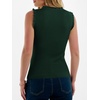image:imageANRABESS Ribbed Tank Tops for Women Ruffle Style  Crew Neck Sleeveless Sweater Vest Business Casual Cute Shirts Comfort Breathable SkinFriendly OutfitsDeep Green