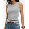 image:imageANRABESS Sleeveless Sweater Tops for Women 2026 Summer Dressy Tank Top Business Casual Outfits Work Shirts Fashion ClothingGrey