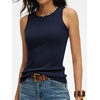 image:imageANRABESS Sleeveless Sweater Tops for Women 2026 Summer Dressy Tank Top Business Casual Outfits Work Shirts Fashion ClothingNavy Blue