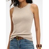 image:imageANRABESS Sleeveless Sweater Tops for Women 2026 Summer Dressy Tank Top Business Casual Outfits Work Shirts Fashion ClothingParchment