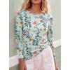 image:imageANRABESS Womens Boat Neck Tops Long Sleeve Shirts  Soft Stretchy Comfort FabricStripedamp FloralDaily Work Going Out TravelDressy CasualFall Winter Outfits ClothesGreen Pink Floral