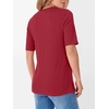 image:imageANRABESS Womens Half Sleeve Tops V Neck Shirts  Comfy Soft Basic Fit Tee Business Casual Work Daily Wear TShirts Summer Spring Trendy ClothesRed