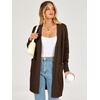 image:imageANRABESS Womens Lightweight Open Front Cardigan Sweaters  Long Sleeve Draped V Neck Coat With Pockets Soft Stretchy Knit Work Business Casual Outfits2026 Fall Trendy Travel OutingsCoffee