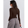 image:imageANRABESS Womens Long Sleeve Shirts Built in Bra Double Lined Top  Slim Fit Crew Neck Basic Tee Soft Comfy Breathable Casual Wear Going Out Travel Daily Spring Fall Layer Trendy OutfitsBrown