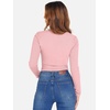 image:imageANRABESS Womens Long Sleeve Square Neck Crop Top Ribbed Slim Fitted Basic Tee Layer Y2K Shirts Fall Fashion Outfits 2026Bright Pink