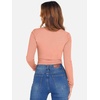 image:imageANRABESS Womens Long Sleeve Square Neck Crop Top Ribbed Slim Fitted Basic Tee Layer Y2K Shirts Fall Fashion Outfits 2026Coral