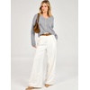 image:imageANRABESS Womens Oversized Crop Cardigan Chunky Knit Sweater  Button Down Open Front V Neck Long Sleeve Sweaters Cozy Soft Dropshoulder fit 2026 Fall Winter Work Vacation OutfitsGrey