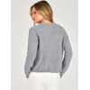 image:imageANRABESS Womens Oversized Crop Cardigan Chunky Knit Sweater  Button Down Open Front V Neck Long Sleeve Sweaters Cozy Soft Dropshoulder fit 2026 Fall Winter Work Vacation OutfitsGrey