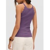 image:imageANRABESS Womens Summer Tank Tops Sleeveless Ribbed Camisole  Spaghetti Strap Cami Sweater Soft Lightweight Slim Knit Casual Beach Vacation Travel Office Clothes Spring Fall LayeringPurple
