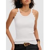 image:imageANRABESS Womens Summer Tank Tops Sleeveless Ribbed Camisole  Spaghetti Strap Cami Sweater Soft Lightweight Slim Knit Casual Beach Vacation Travel Office Clothes Spring Fall LayeringWhite