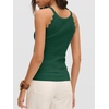 image:imageANRABESS Womens Summer Tank Tops Sleeveless Ribbed Camisole  Spaghetti Strap Cami Sweater Soft Lightweight Slim Knit Casual Beach Vacation Travel Office Clothes Spring Fall LayeringDeep Green