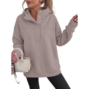 image:imageANRABESS Hoodies for Women Henley Collar Oversized Sweatshirt  Long Sleeve Soft Fleece Pullover Tops Loose Fit Snap ButtonCasual Daily for School Office Fall amp Spring ClothingMocha
