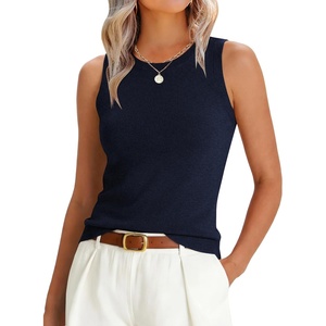 image:imageANRABESS Sleeveless Sweater Tops for Women 2026 Summer Dressy Tank Top Business Casual Outfits Work Shirts Fashion ClothingNavy Blue