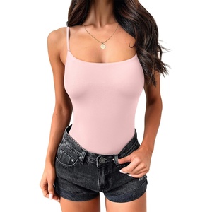image:imageANRABESS Tank Tops for Women Summer Double Lined Sleeveless Top  Spaghetti Strap Square Neck Backless Cami Cropped T ShirtsSoft Slim Fit Camisole Casual Going Out Outfits 2026 ClothingLight Pink
