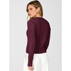 image:imageANRABESS Cropped Cable Knit Sweaters for Women  Crewneck Long Sleeve Fitted Pullover Tops Basic Soft Cozy Warm Fall Winter Layer Casual Going Out Business amp Daily WearDark Red
