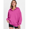 image:imageANRABESS Hoodies for Women Oversized V Neck Sweatshirts  2026 Fall Fashion OutfitsLoose Fit Fleece Long Sleeve PulloverAesthetic Cute Comfort Travel HoodieY2K Teen Preppy ClothesHot Pink