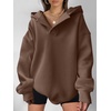 image:imageANRABESS Hoodies for Women Oversized V Neck Sweatshirts  2026 Fall Fashion OutfitsLoose Fit Fleece Long Sleeve PulloverAesthetic Cute Comfort Travel HoodieY2K Teen Preppy ClothesCoffee