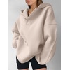 image:imageANRABESS Hoodies for Women Oversized V Neck Sweatshirts  2026 Fall Fashion OutfitsLoose Fit Fleece Long Sleeve PulloverAesthetic Cute Comfort Travel HoodieY2K Teen Preppy ClothesBeige